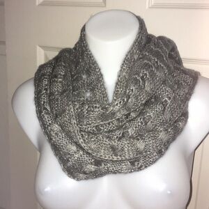 Apt 9 Open Knit Cozy Gray Accent wrap around Scarf neck warmer